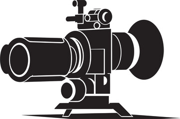 Old-fashioned Movie Camera Vector Illustration Vintage Cinema Equipment Vector Graphic