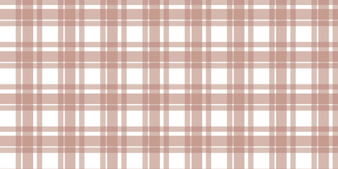 Gingham pattern seamless Plaid repeat in beige Design for print, tartan, gift wrap, textiles, checkered background for tablecloth