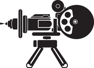 Retro Style Film Camera Vector Art Old-fashioned Movie Camera Vector Icon