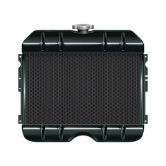 Fototapeta premium Vector Black Automobile Cooling Radiator