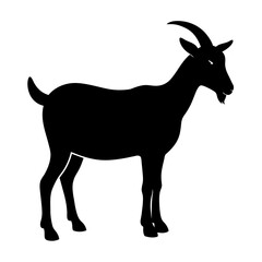 Graceful Goat Vector Silhouette: Capture Nature's Elegance