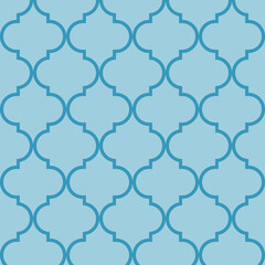 Arabesque Mosaic. Geometric Trellis Tile. Quatrefoil Arabian Ethnic Tesselation. Cool Persian Pattern. Traditional Seamless Moroccan Ornament . Vintage Geo Hijri.
