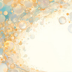 Golden Bubbles Elevating Pastel Colors: A Vibrant and Magical Splash of Joy