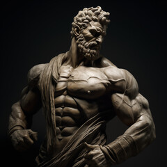 statue of a muscular masculine stoic person