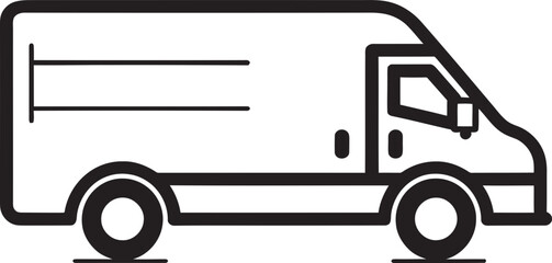 Modern Delivery Van Vector Illustration for Express Transport Sleek Delivery Van Vector Graphic for Speedy Deliveries