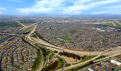 Suburban sprawl in Southern California