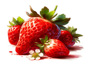 strawberry watercolor painting with soft pastel colors seamless look with organic 
splatters and dewdrops with highlights