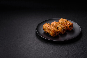 Delicious hearty vegetarian or vegan dish in the form of cutlets or patties