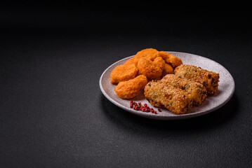 Delicious hearty vegetarian or vegan dish in the form of cutlets or patties