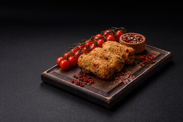 Delicious hearty vegetarian or vegan dish in the form of cutlets or patties