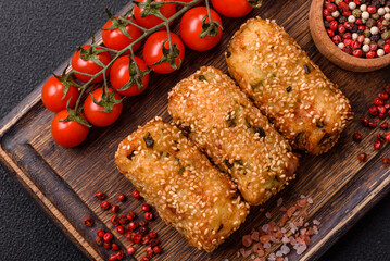 Delicious hearty vegetarian or vegan dish in the form of cutlets or patties