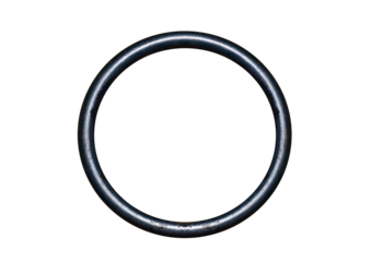 A circle made of metal bar - on isolated transparent background.