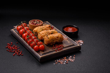 Delicious hearty vegetarian or vegan dish in the form of cutlets or patties