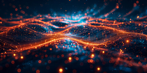 Fiber optic technology abstract background