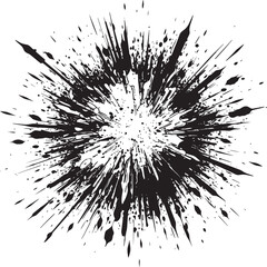 Explosive Fusion Where Art and Vectors Collide Bursting Brilliance Dynamic Explosion Vector Illustrations