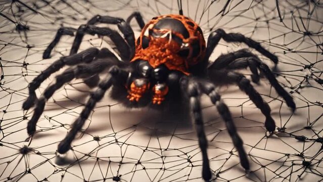 Tarantulas are creating a stylish web in their hidden den