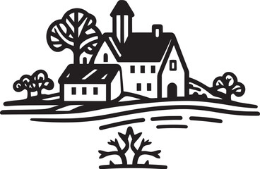 Farming Finesse Rural Perspectives Vector Agriculture Farmyard Edition