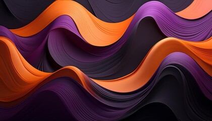 a grainy background with vibrant abstract black orange and purple blends swirling waves bold...