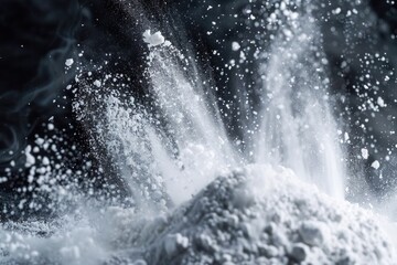 Close up of a pile of snow, suitable for winter themes