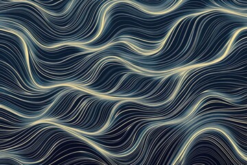 Obraz premium Abstract black and white wave pattern suitable for backgrounds or textures