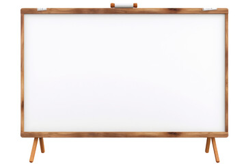 Wood Framed Whiteboard on Minimalist Stand