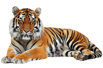 Obraz premium Dynamic Tiger in Action Isolated on Transparent