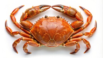 red crab on white background