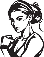 Femme Fury Vector Art of a Female Boxer Lady of the Ring Boxing Illustration