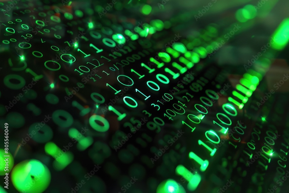 Poster detailed view of numbers on a computer screen, suitable for technology concepts