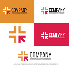 Obraz premium Abstract logo multicolored squares for company design