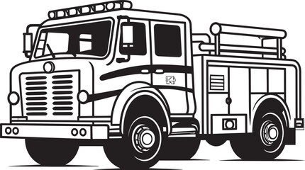 Blazing Fire Engine Vector Illustration Emergency Response Vector Graphic
