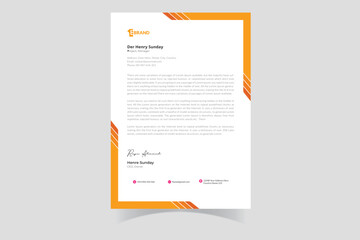 Letterhead design corporate template for your business and marketing project