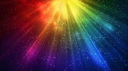 Fototapeta premium Beautiful radiating rainbow colored light background