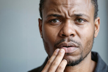 Fototapeta premium African woman with toothache on her face