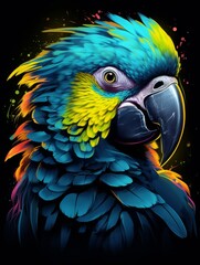 Bright-eyed Parrot in Vibrant Plumage