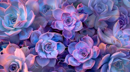 lilac pastel succulents.