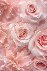 Close up of a bunch of pink roses, perfect for floral design projects