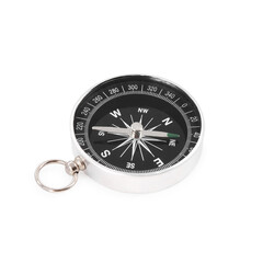 One compass isolated on white. Tourist equipment