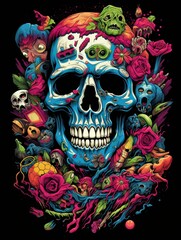 Colorful Collection of Skull Art