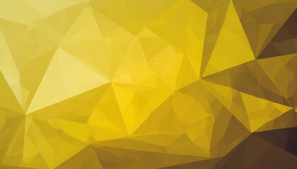 abstract yellow geometric background with low poly pattern for presentation design simple flat illustration with copy space area generative ai
