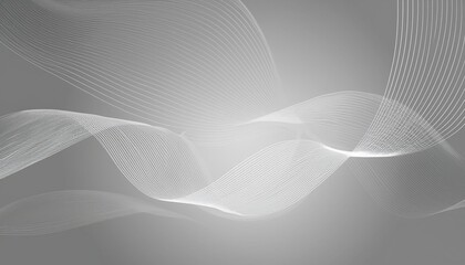 white gradient abstract curve pattern on gray background