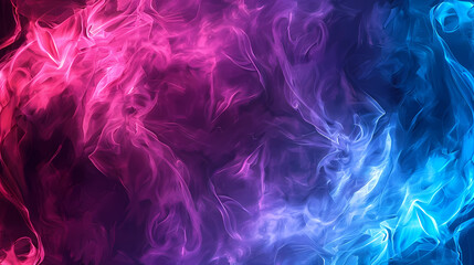 Vivid Red and Blue Smoke Dance in Ethereal Display