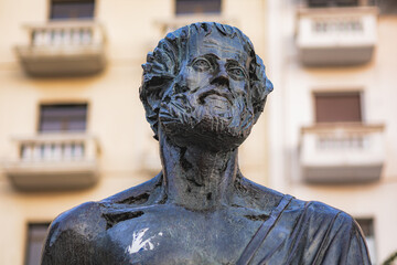 Aristotle statue, Thessaloniki square by the sea