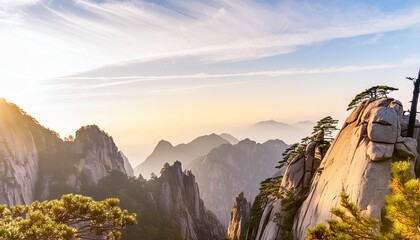 landscape of huangshan mountain yellow mountains located in anhui province in eastern china - Powered by Adobe