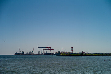 cranes in port