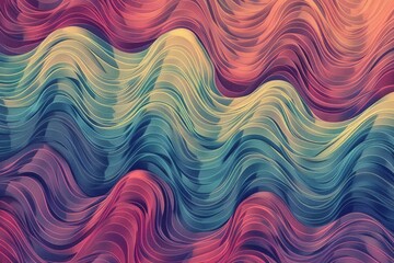 Fototapeta premium Abstract background with vibrant wavy lines. Suitable for graphic design projects