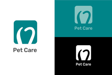 Vector logo of a company providing care for pets, especially cats and dogs.