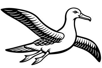 hand-drawn vector illustration of a duck