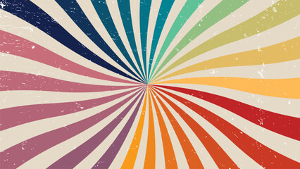 Fototapeta premium Retro sunburst background pattern and grunge textured vintage background.