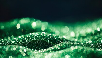abstract green glitter wave background